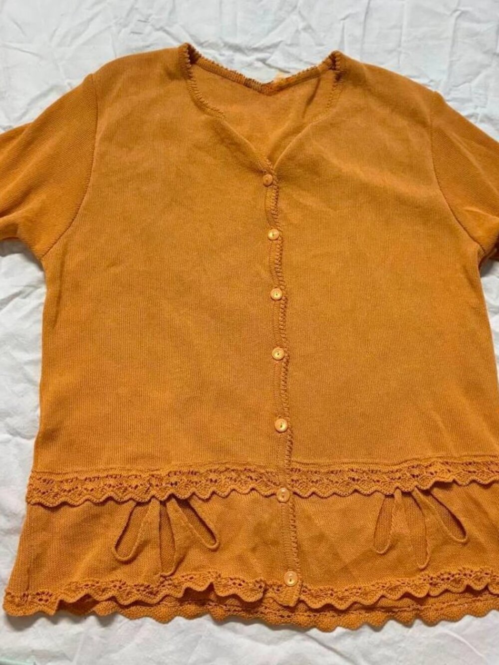 Orange Knit Top